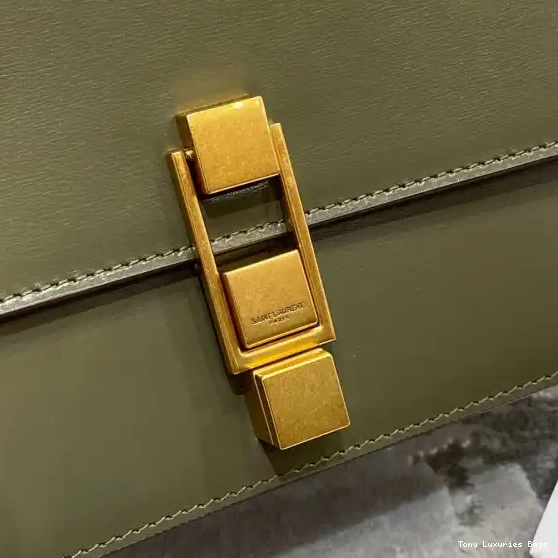 Tony Luxuries CARRE LOULOU SMOOTH SATCHEL IN YSL LEATHER 0531
